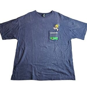 Warner Brothers Studio Store Tweety Bird Tennis Pocket T-Shirt Sz L *read*